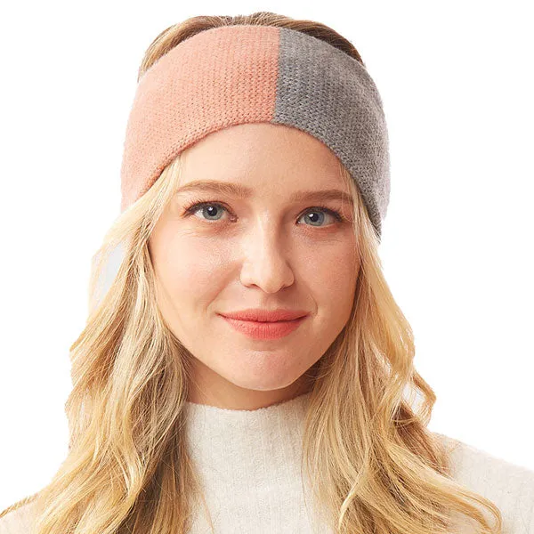 Warm Two Tone Earmuff Headband Ear Warmer