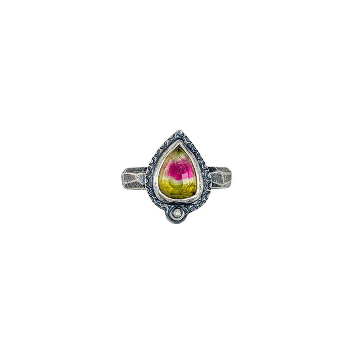 Watermelon Tourmaline Ring - size 5.25