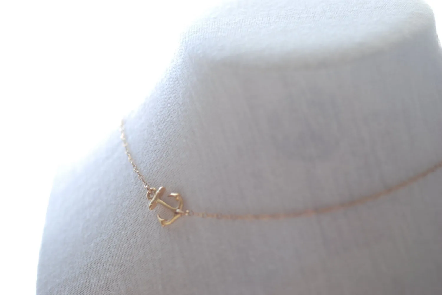 Wholesale Sideways Anchor Necklace- Gold Anchor Necklace, Simple Minimalist Anchor Necklace, Dainty Jewelry by HeirloomEnvy