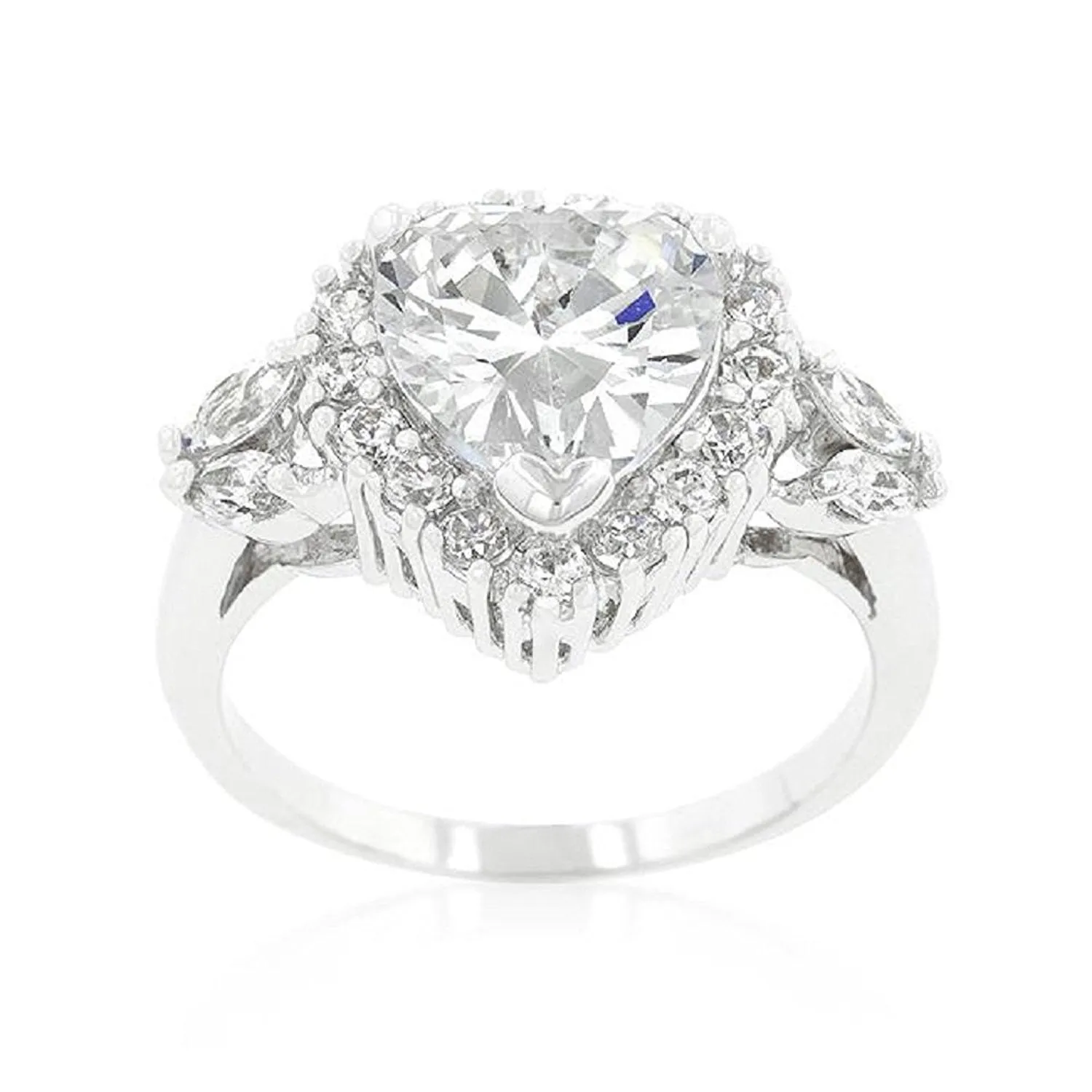 WildKlass Heart Halo Engagement Ring