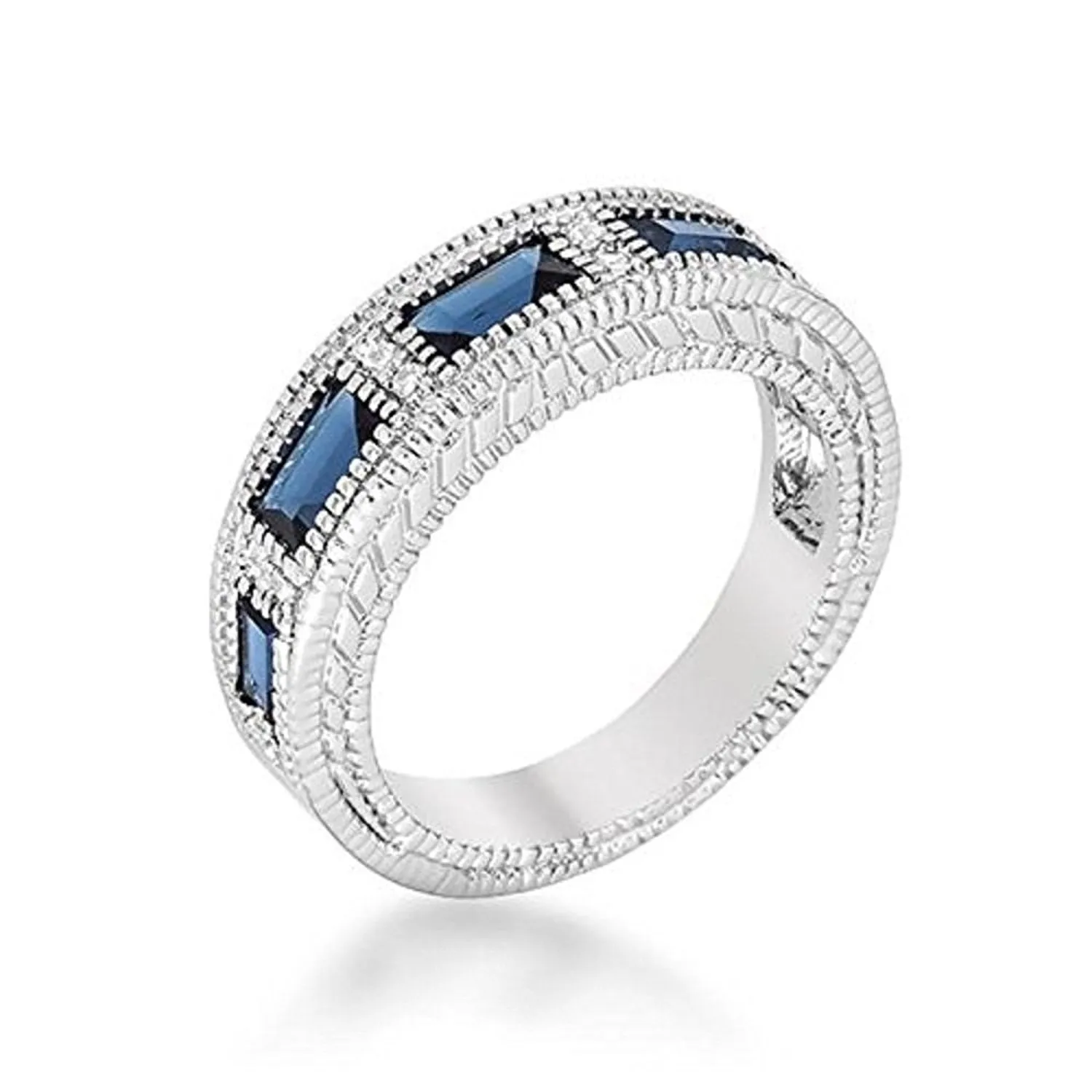 WildKlass Sapphire Blue Bezel Eternity Band