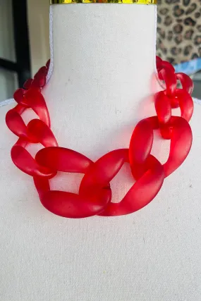 YOU'VE CHAINGED NECKLACE RED